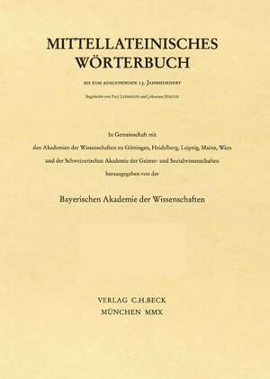 Buchcover Mittellateinisches Wörterbuch 48. Lieferung (initium - instupefactibilis) | EAN 9783406721328 | ISBN 3-406-72132-X | ISBN 978-3-406-72132-8