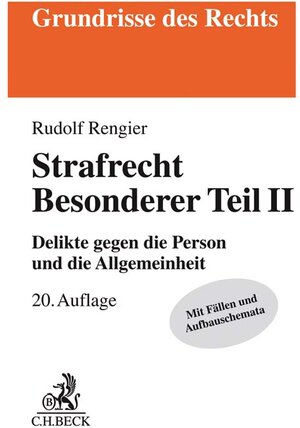 Buchcover Strafrecht Besonderer Teil II | Rudolf Rengier | EAN 9783406728198 | ISBN 3-406-72819-7 | ISBN 978-3-406-72819-8