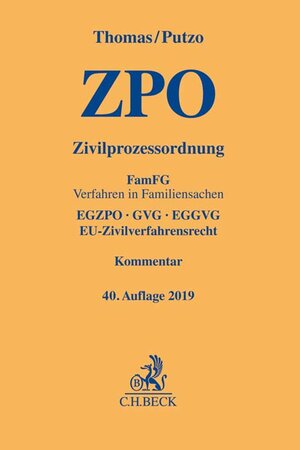 Buchcover Zivilprozessordnung | Heinz Thomas | EAN 9783406735998 | ISBN 3-406-73599-1 | ISBN 978-3-406-73599-8
