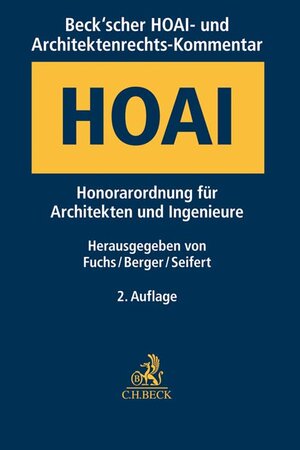 Buchcover Beck'scher HOAI- und Architektenrechts-Kommentar  | EAN 9783406738418 | ISBN 3-406-73841-9 | ISBN 978-3-406-73841-8