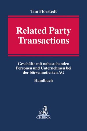 Buchcover Related Party Transactions | Tim Florstedt | EAN 9783406740633 | ISBN 3-406-74063-4 | ISBN 978-3-406-74063-3
