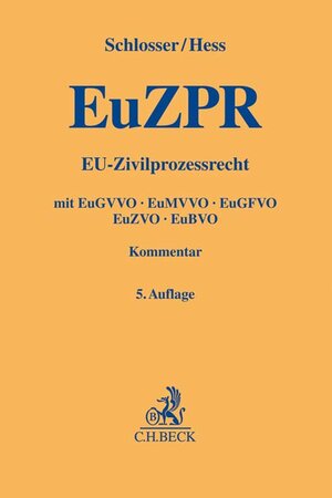 Buchcover EU-Zivilprozessrecht | Peter F. Schlosser | EAN 9783406744372 | ISBN 3-406-74437-0 | ISBN 978-3-406-74437-2