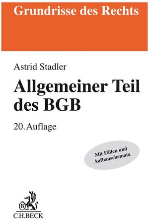 Buchcover Allgemeiner Teil des BGB | Bernd Rüthers | EAN 9783406752056 | ISBN 3-406-75205-5 | ISBN 978-3-406-75205-6