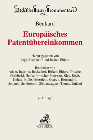 Buchcover Europäisches Patentübereinkommen  | EAN 9783406761959 | ISBN 3-406-76195-X | ISBN 978-3-406-76195-9