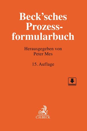 Buchcover Beck'sches Prozessformularbuch  | EAN 9783406763076 | ISBN 3-406-76307-3 | ISBN 978-3-406-76307-6
