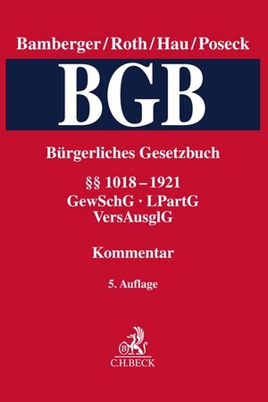 Buchcover Bürgerliches Gesetzbuch Band 4: §§ 1018-1921, GewSchG, LPartG, VersAusglG  | EAN 9783406776144 | ISBN 3-406-77614-0 | ISBN 978-3-406-77614-4