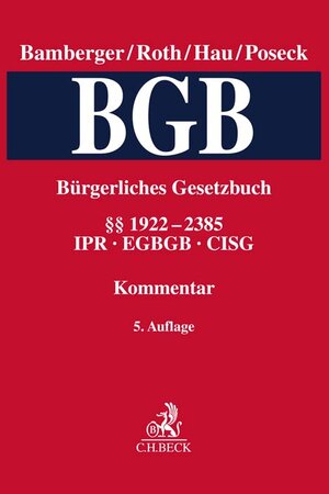 Buchcover Bürgerliches Gesetzbuch Band 5: §§ 1922-2385, CISG, IPR, EGBGB  | EAN 9783406776151 | ISBN 3-406-77615-9 | ISBN 978-3-406-77615-1