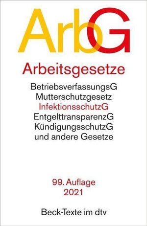 Buchcover Arbeitsgesetze (ArbG)  | EAN 9783406778612 | ISBN 3-406-77861-5 | ISBN 978-3-406-77861-2