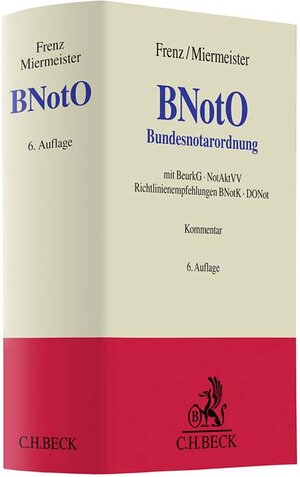 Buchcover BNotO  | EAN 9783406781834 | ISBN 3-406-78183-7 | ISBN 978-3-406-78183-4