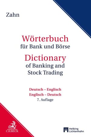 Buchcover Wörterbuch für Bank und Börse | Hans E. Zahn | EAN 9783406786884 | ISBN 3-406-78688-X | ISBN 978-3-406-78688-4