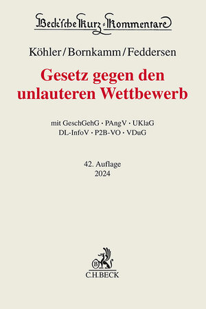 Buchcover Gesetz gegen den unlauteren Wettbewerb | Helmut Köhler | EAN 9783406803345 | ISBN 3-406-80334-2 | ISBN 978-3-406-80334-5