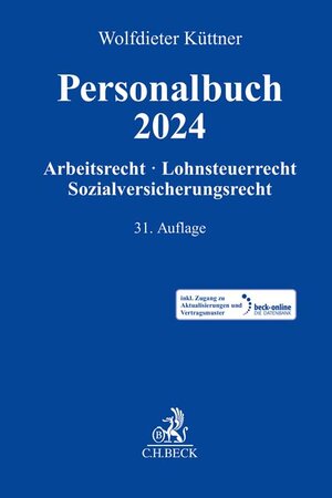 Buchcover Personalbuch 2024 | EAN 9783406814433 | ISBN 3-406-81443-3 | ISBN 978-3-406-81443-3