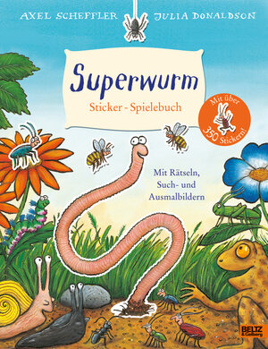 Buchcover Superwurm. Sticker-Spielebuch | Axel Scheffler | EAN 9783407757548 | ISBN 3-407-75754-9 | ISBN 978-3-407-75754-8