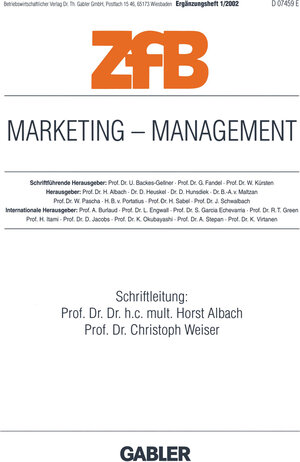 Buchcover Marketing — Management  | EAN 9783409119849 | ISBN 3-409-11984-1 | ISBN 978-3-409-11984-9