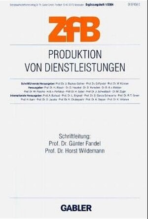 Buchcover Produktion von Dienstleistungen  | EAN 9783409126434 | ISBN 3-409-12643-0 | ISBN 978-3-409-12643-4