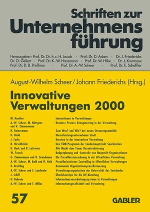 Buchcover Innovative Verwaltungen 2000  | EAN 9783409179300 | ISBN 3-409-17930-5 | ISBN 978-3-409-17930-0