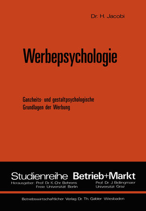 Buchcover Werbepsychologie | Helmut Jacobi | EAN 9783409368728 | ISBN 3-409-36872-8 | ISBN 978-3-409-36872-8