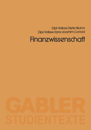 Buchcover Finanzwissenschaft | Dieter Blohm | EAN 9783409645416 | ISBN 3-409-64541-1 | ISBN 978-3-409-64541-6