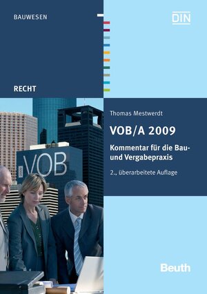 Buchcover VOB/A 2009 | Thomas Mestwerdt | EAN 9783410201281 | ISBN 3-410-20128-9 | ISBN 978-3-410-20128-1