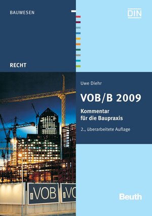 Buchcover VOB/B 2009 | Uwe Diehr | EAN 9783410201328 | ISBN 3-410-20132-7 | ISBN 978-3-410-20132-8