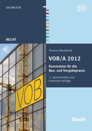Buchcover VOB/A 2012 | Thomas Mestwerdt | EAN 9783410233008 | ISBN 3-410-23300-8 | ISBN 978-3-410-23300-8