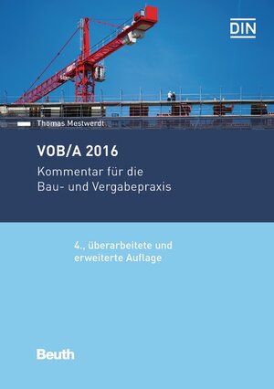 Buchcover VOB/A 2016 | Thomas Mestwerdt | EAN 9783410266167 | ISBN 3-410-26616-X | ISBN 978-3-410-26616-7