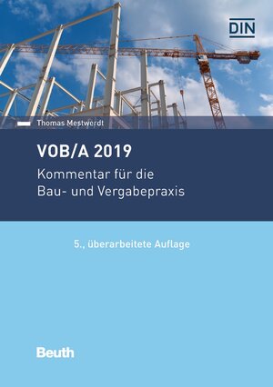 Buchcover VOB/A 2019 | Thomas Mestwerdt | EAN 9783410293316 | ISBN 3-410-29331-0 | ISBN 978-3-410-29331-6