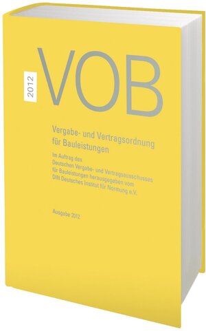 Buchcover VOB 2012 Gesamtausgabe | EAN 9783410612902 | ISBN 3-410-61290-4 | ISBN 978-3-410-61290-2