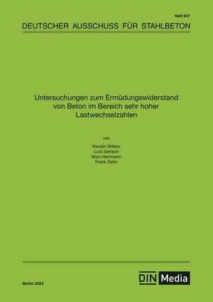 Buchcover Untersuchungen zum Ermüdungswiderstand von Beton im Bereich sehr hoher Lastwechselzahlen  | EAN 9783410659013 | ISBN 3-410-65901-3 | ISBN 978-3-410-65901-3