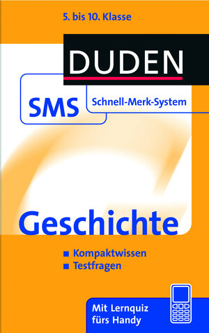 Buchcover SMS Geschichte 5.-10. Klasse | Wolfgang Humann | EAN 9783411703722 | ISBN 3-411-70372-5 | ISBN 978-3-411-70372-2