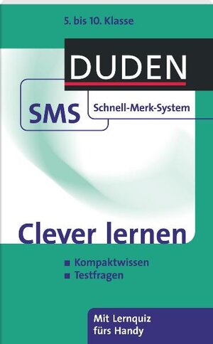 Buchcover SMS Clever lernen 5.-10. Klasse | Birgit Hock | EAN 9783411705627 | ISBN 3-411-70562-0 | ISBN 978-3-411-70562-7