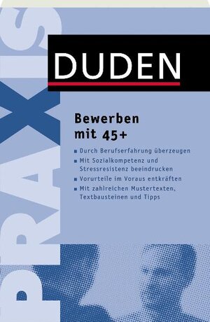 Buchcover Duden Praxis - Bewerben mit 45 plus | Angelika Rodatus | EAN 9783411735617 | ISBN 3-411-73561-9 | ISBN 978-3-411-73561-7