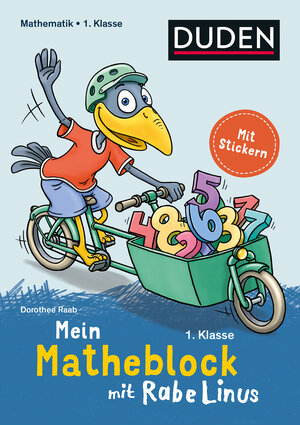 Buchcover Mein Matheblock mit Rabe Linus - 1. Klasse | Dorothee Raab | EAN 9783411739974 | ISBN 3-411-73997-5 | ISBN 978-3-411-73997-4