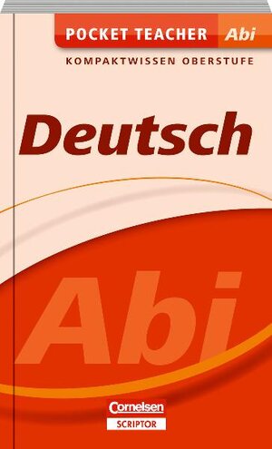 Buchcover Pocket Teacher Abi Deutsch | Peter Kohrs | EAN 9783411862924 | ISBN 3-411-86292-0 | ISBN 978-3-411-86292-4