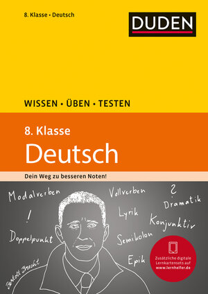 Buchcover Wissen – Üben – Testen: Deutsch 8. Klasse | Michael Bornemann | EAN 9783411912247 | ISBN 3-411-91224-3 | ISBN 978-3-411-91224-7