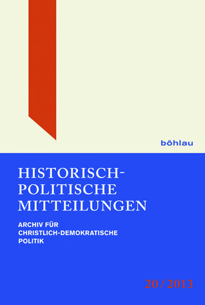 Buchcover Historisch-Politische Mitteilungen 20 (2013)  | EAN 9783412221973 | ISBN 3-412-22197-X | ISBN 978-3-412-22197-3