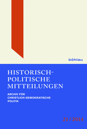 Buchcover Historisch-Politische Mitteilungen  | EAN 9783412224806 | ISBN 3-412-22480-4 | ISBN 978-3-412-22480-6