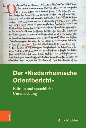 Buchcover Der »Niederrheinische Orientbericht« | Anja Micklin | EAN 9783412519650 | ISBN 3-412-51965-0 | ISBN 978-3-412-51965-0