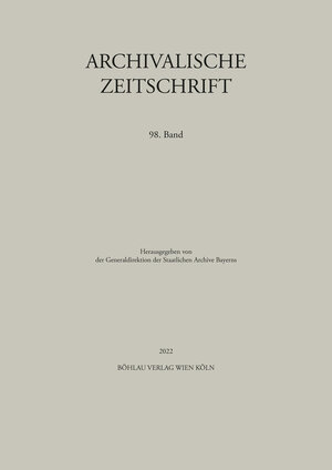 Buchcover Archivalische Zeitschrift 98 (2022)  | EAN 9783412526436 | ISBN 3-412-52643-6 | ISBN 978-3-412-52643-6