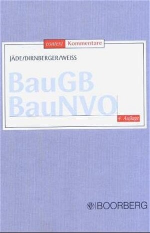 Buchcover BauGB - BauNVO /Baugesetzbuch - Baunutzungsverordnung.  Kommentar | Henning Jäde | EAN 9783415033887 | ISBN 3-415-03388-0 | ISBN 978-3-415-03388-7