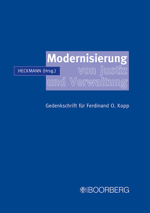 Buchcover Modernisierung von Justiz und Verwaltung | EAN 9783415039360 | ISBN 3-415-03936-6 | ISBN 978-3-415-03936-0