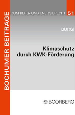 Buchcover Klimaschutz durch KWK-Förderung | Martin Burgi | EAN 9783415041868 | ISBN 3-415-04186-7 | ISBN 978-3-415-04186-8