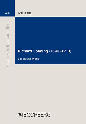 Buchcover Richard Loening (1848-1913) | Elisabeth Schmuhl | EAN 9783415046542 | ISBN 3-415-04654-0 | ISBN 978-3-415-04654-2