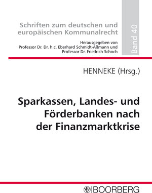 Buchcover Sparkassen, Landes- und Förderbanken nach der Finanzmarktkrise  | EAN 9783415050594 | ISBN 3-415-05059-9 | ISBN 978-3-415-05059-4