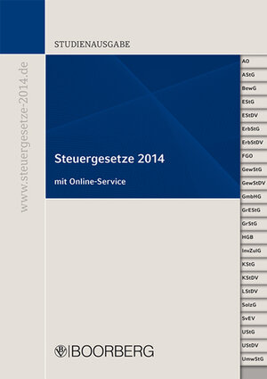 Buchcover Studienausgabe Steuergesetze 2014  | EAN 9783415051942 | ISBN 3-415-05194-3 | ISBN 978-3-415-05194-2