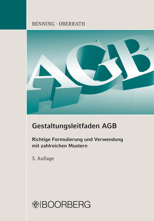 Buchcover Gestaltungsleitfaden AGB | Prof. Dr. iur. Axel Benning | EAN 9783415054844 | ISBN 3-415-05484-5 | ISBN 978-3-415-05484-4