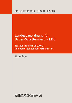 Buchcover Landesbauordnung für Baden-Württemberg - LBO | Karlheinz Schlotterbeck | EAN 9783415065864 | ISBN 3-415-06586-3 | ISBN 978-3-415-06586-4