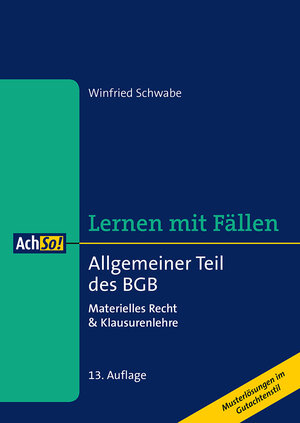 Buchcover Allgemeiner Teil des BGB | Winfried Schwabe | EAN 9783415066021 | ISBN 3-415-06602-9 | ISBN 978-3-415-06602-1