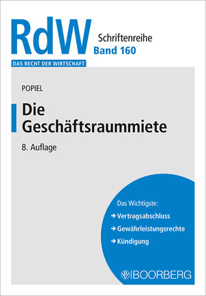 Buchcover Die Geschäftsraummiete | Dominique Johanna Popiel | EAN 9783415068995 | ISBN 3-415-06899-4 | ISBN 978-3-415-06899-5