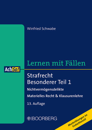 Buchcover Strafrecht Besonderer Teil 1 | Winfried Schwabe | EAN 9783415069770 | ISBN 3-415-06977-X | ISBN 978-3-415-06977-0